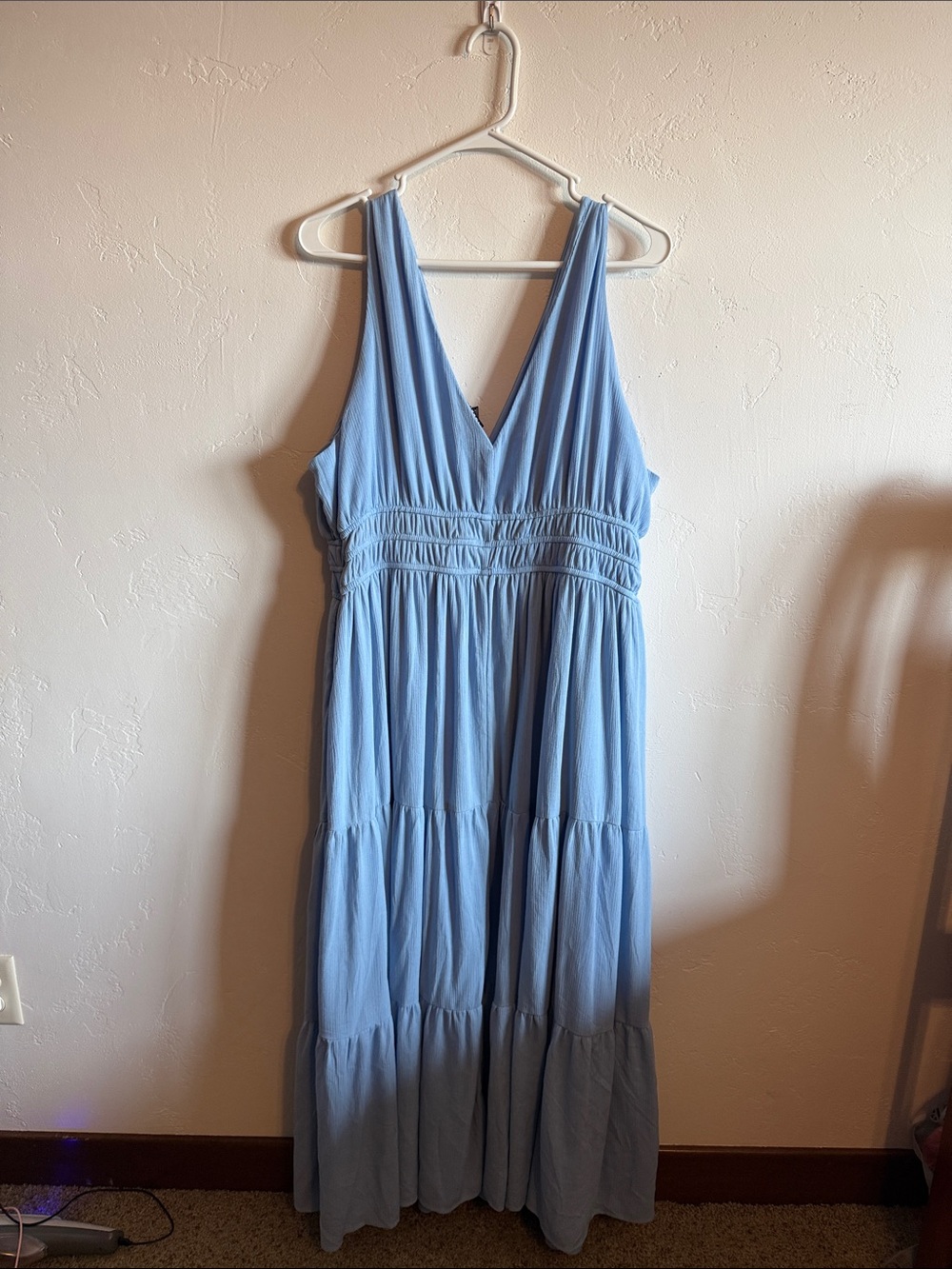 torrid Pale Blue V-Neck Tiered Maxi Dress - Picture 7 of 7